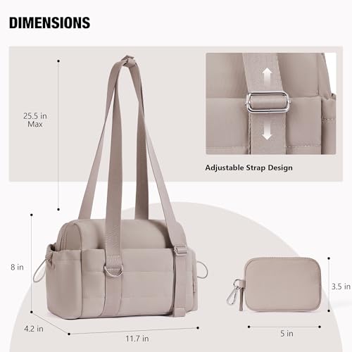 ROULENS Small Gym Bag for Women 2 Set Mini Gym Duffle Bag with Wet Compartment and Coin Wallet, Gym Tote Bag for Workout/Sport/Travel - Image 5