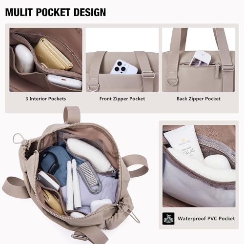 ROULENS Small Gym Bag for Women 2 Set Mini Gym Duffle Bag with Wet Compartment and Coin Wallet, Gym Tote Bag for Workout/Sport/Travel - Image 3