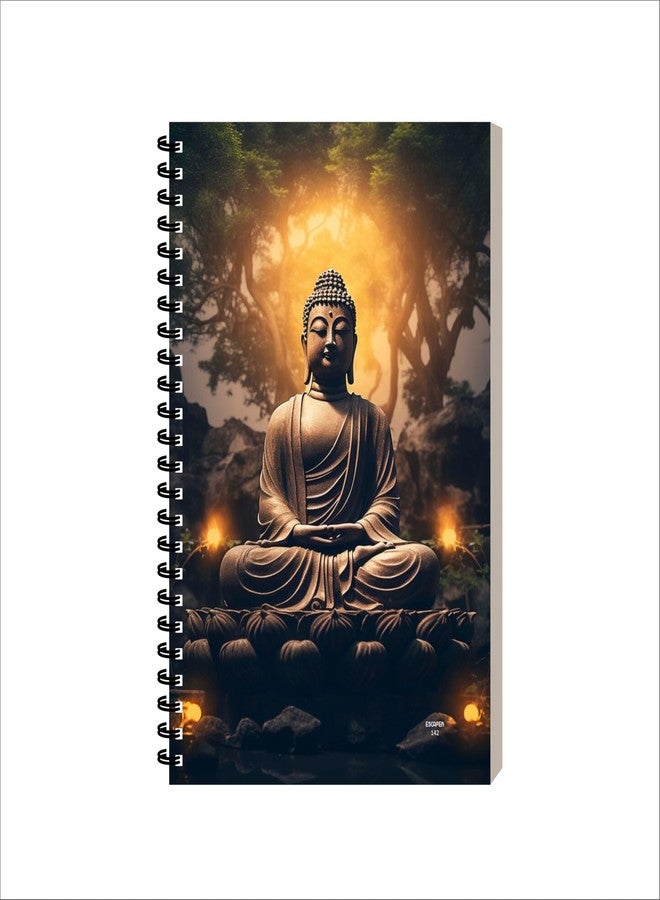 ESCAPER Lord Buddha A5 Diary, 160 Ruled Pages, Laminated Soft Cover, Smooth Writing Spiral Notebook, Notepad For Office, Travel, Gifting, Students, Professionals - Image 1