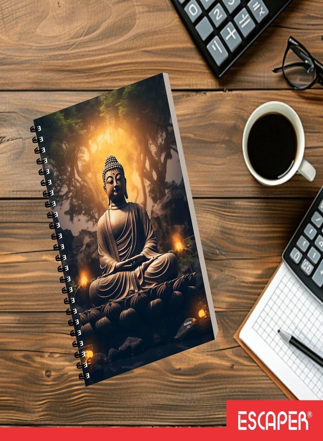 ESCAPER Lord Buddha A5 Diary, 160 Ruled Pages, Laminated Soft Cover, Smooth Writing Spiral Notebook, Notepad For Office, Travel, Gifting, Students, Professionals - Image 5