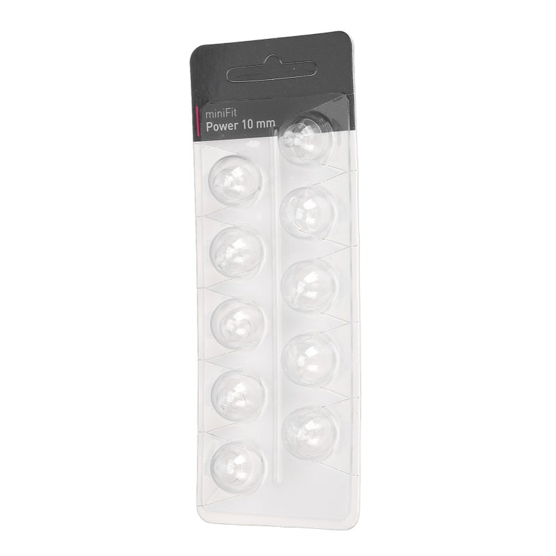 10PCS Sound Amplifier Click Sleeve Double Layer Closed Eardrum Head Sound Aid Domes Tips for MiniFit Power High Translucent 0.4in - Image 3