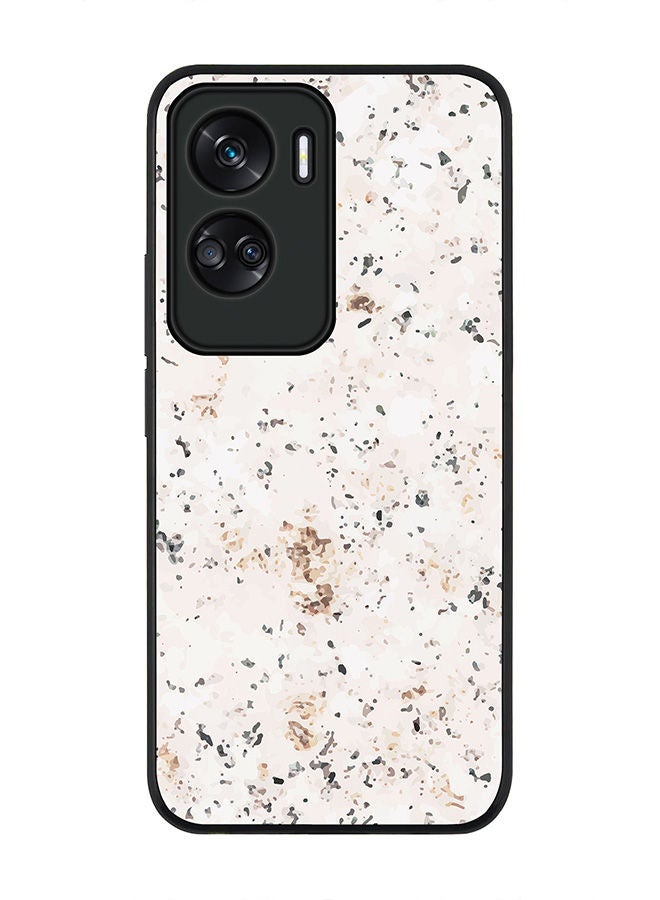 Stylizedd Rugged Black edge case for Honor 90 Lite  5G  Honor X50i 5G, Slim fit Soft Case Flexible Rubber Edges Anti Drop TPU Gel Thin Cover -  Marble Print Stone - Image 1