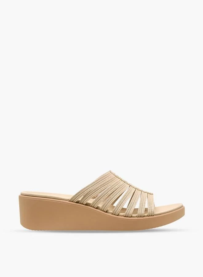 لو كونفورت Women Textured Flyknit Wedge Heel Sandals