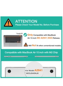 Generic Hard Shell Case Protective Snap On Cover Compatible with MacBook Air New 15 Inch 2023 Release A2941 M2 Chip w/Liquid Retina Display&Touch ID/Protective Plastic Hard Shell Case (Dark Blue)  - Image 2