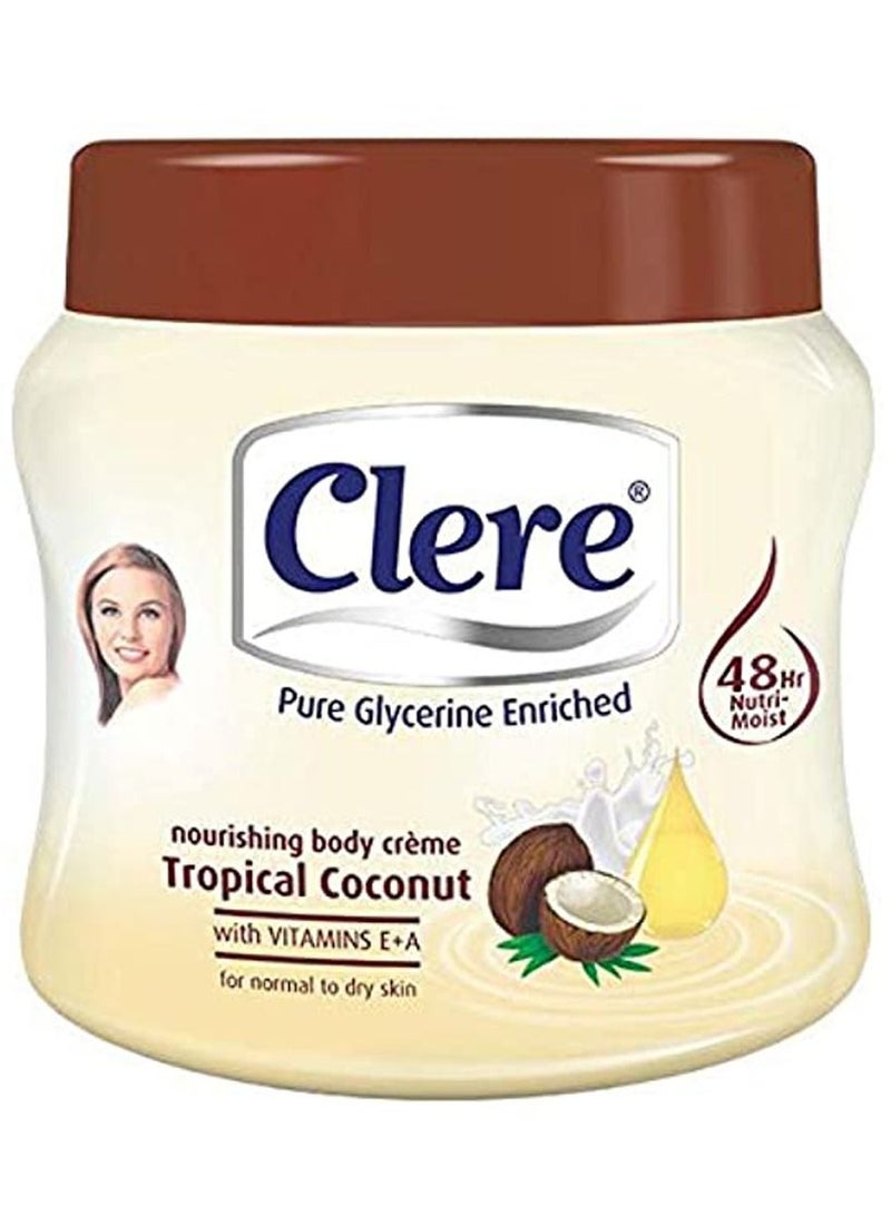 CLERE Nourishing Tropical Coconut Body Cream 300ml - Image 1