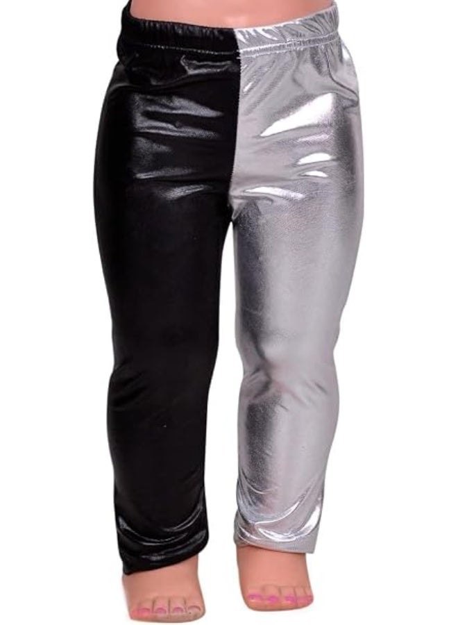 Girls Faux Leather Leggings Lycra Elastic