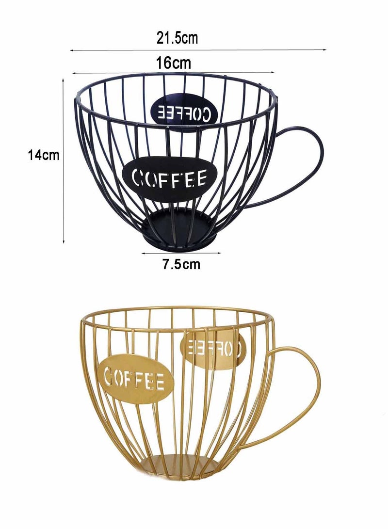 Coffee Cup Shape Cofffee Capsule Storage Holder Coffee Pod Organizer, Black - Image 2