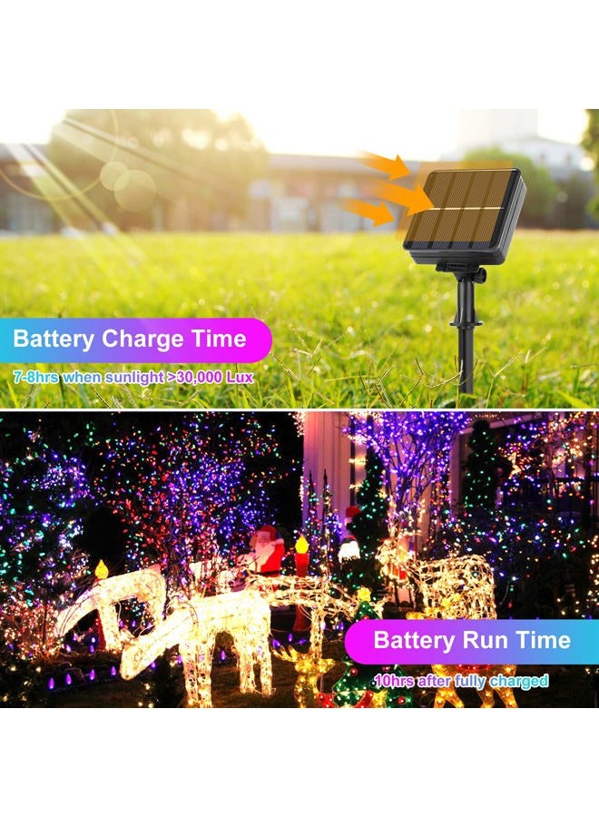 BesLowe Extra-Long 288FT Solar Fairy String Lights, 4-Pack Each 72FT 200 LED Outdoor le Lights Waterproof, 8 Lighting Modes, Multicolor Silver Wire Lights for Deck Backyard Tree Garden Fence Pool Party - Image 4