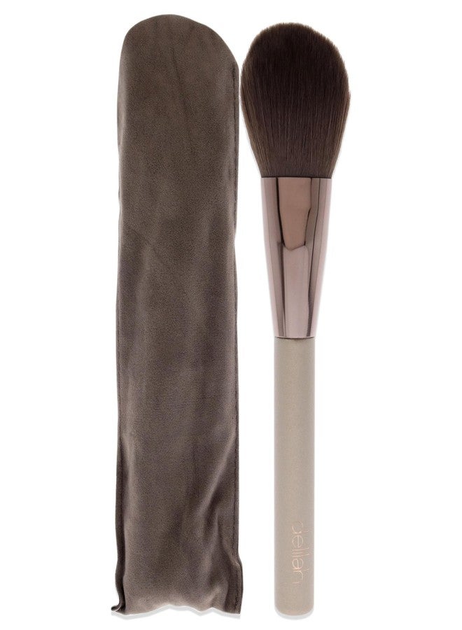 delilah - Large Powder Complexion Brush - Flat, Arched Shaped - Synthetic Fibre Blends - Loose or Pressed Powders - Wooden HAndle - For all Skin Type - Cruelty Free - 1 Pc - Image 1
