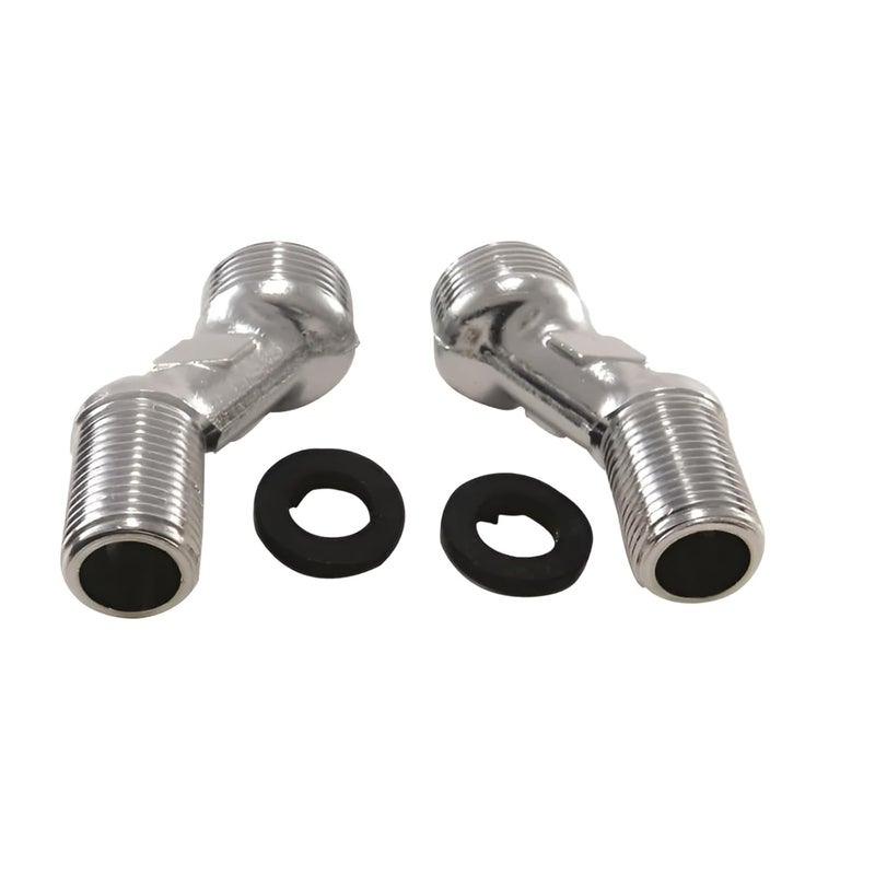 NEW WARE NEW WARE Adjustable Wall Mixer Legs for Bathroom Mixer Taps Installation 12 x 34 Inch Silver Pair of 1 - Image 2