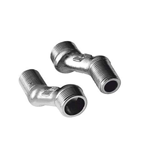 NEW WARE NEW WARE Adjustable Wall Mixer Legs for Bathroom Mixer Taps Installation 12 x 34 Inch Silver Pair of 1 - Image 1