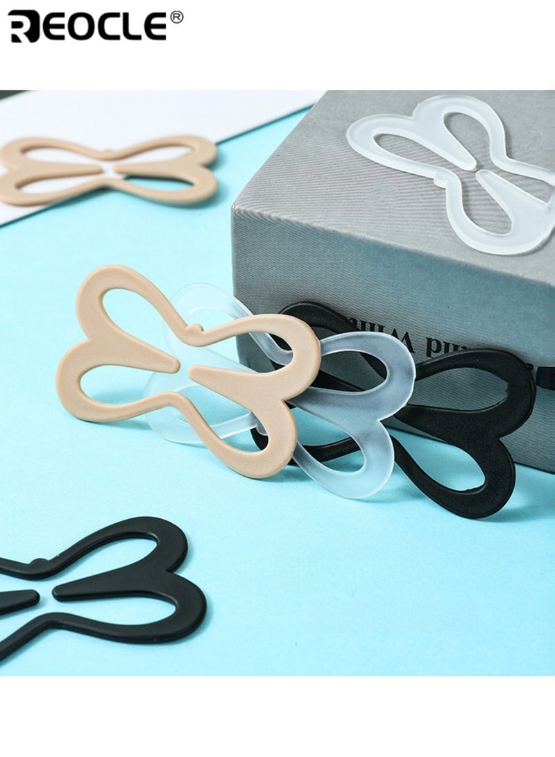 ريوكل مجموعة محولات حمالات الصدر النسائية القابلة للتعديل 4 قطع مشبك خلفي متقاطع متعدد الوظائف لتصميم حمالات الملابس الداخلية حسب الطلب دعم مخفي وتوافق مع الملابس - Image 3