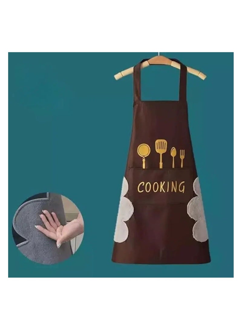 مريلة مطبخ مقاوم للماء مع جيب أمامي كبير  - Image 2