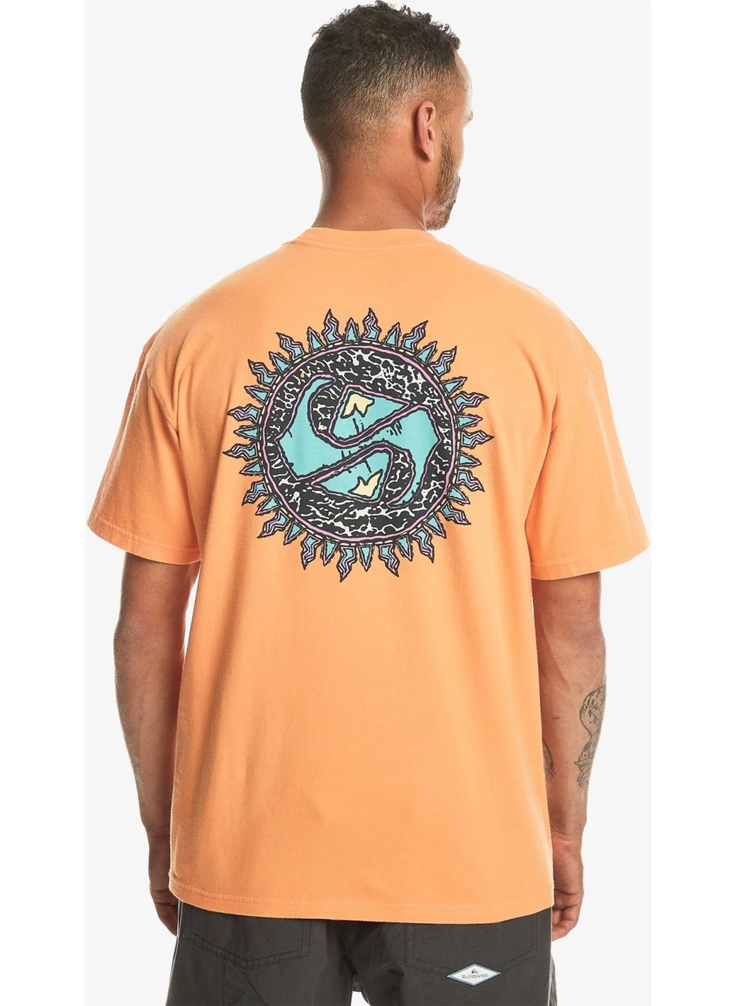 كويك سيلفر Spin Cycle Ss Tangerine Men's T-Shirt EQYZT07653-25178