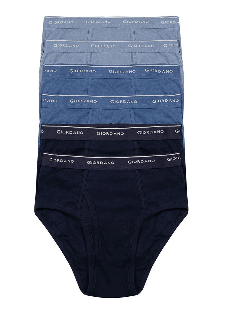 GIORDANO Men's Cotton Classic fit Briefs - 6-Pack