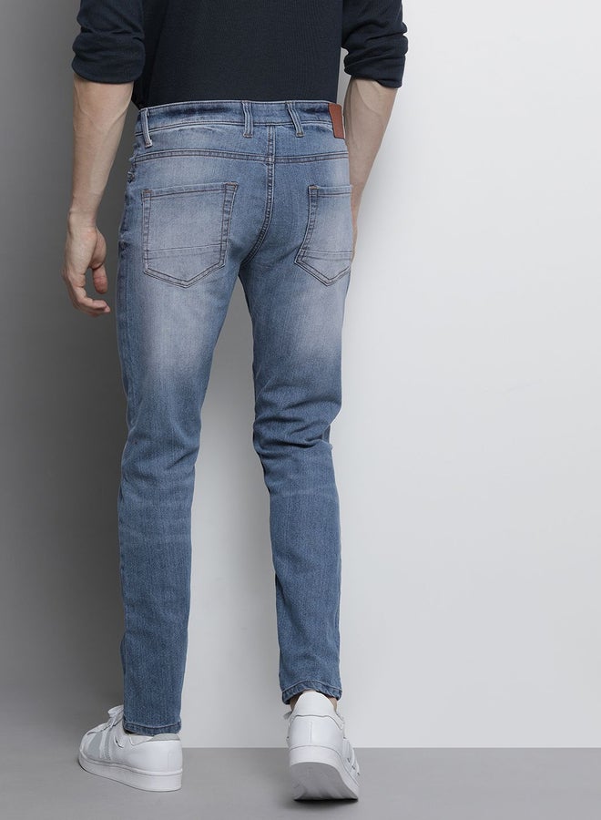 The Indian Garage Co Men Mid Wash Slim Fit Jeans - Image 3