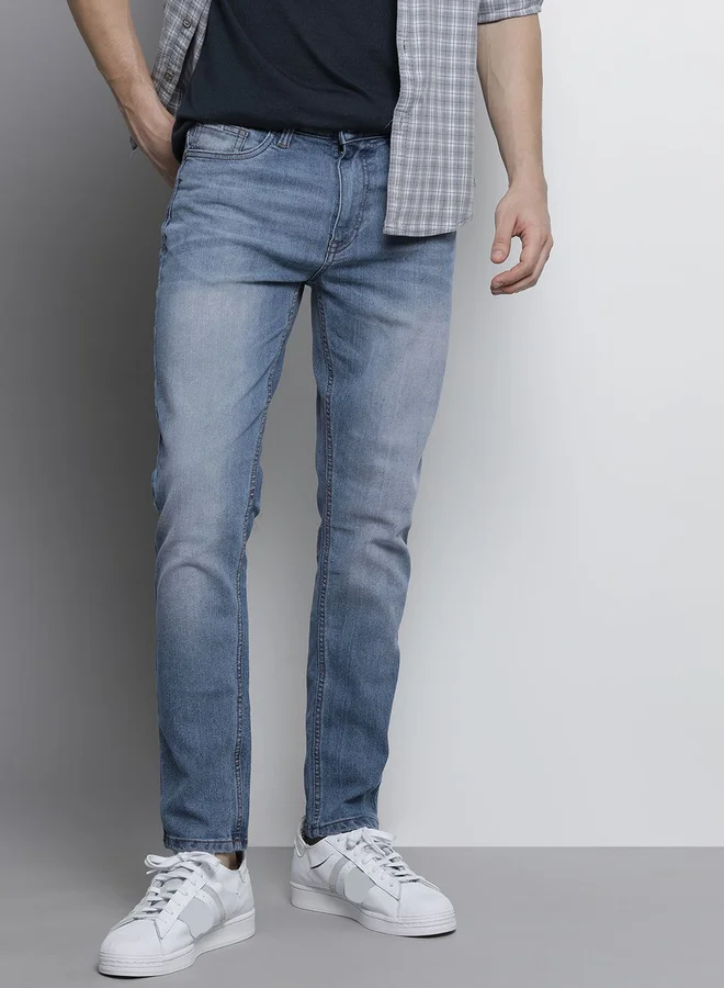 The Indian Garage Co Men Mid Wash Slim Fit Jeans