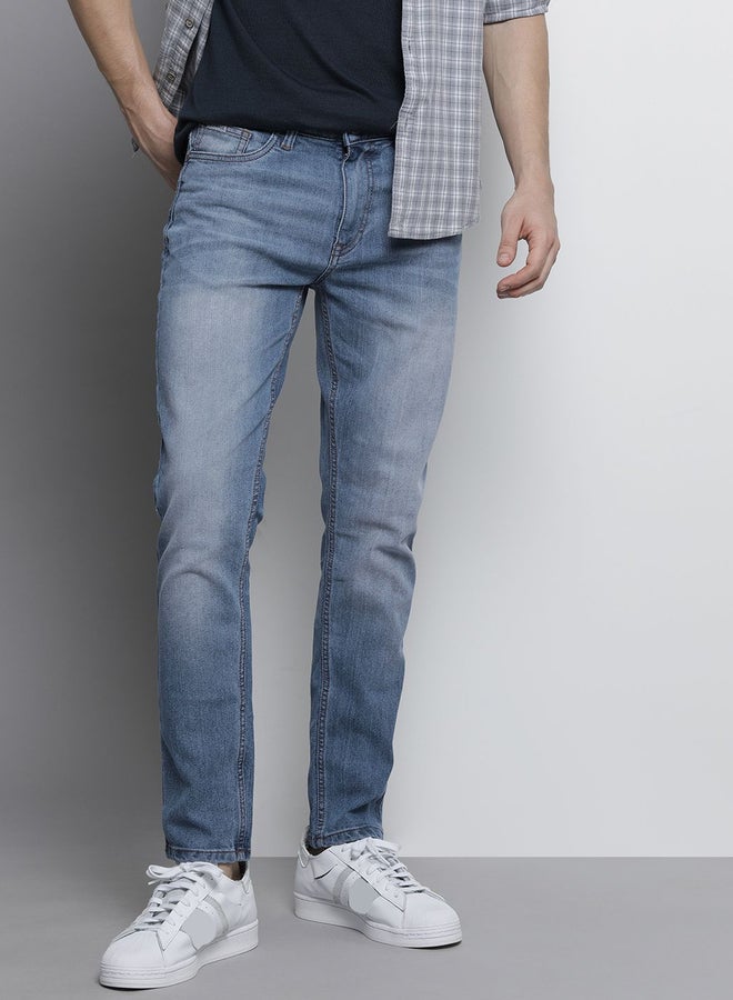 The Indian Garage Co Men Mid Wash Slim Fit Jeans - Image 1