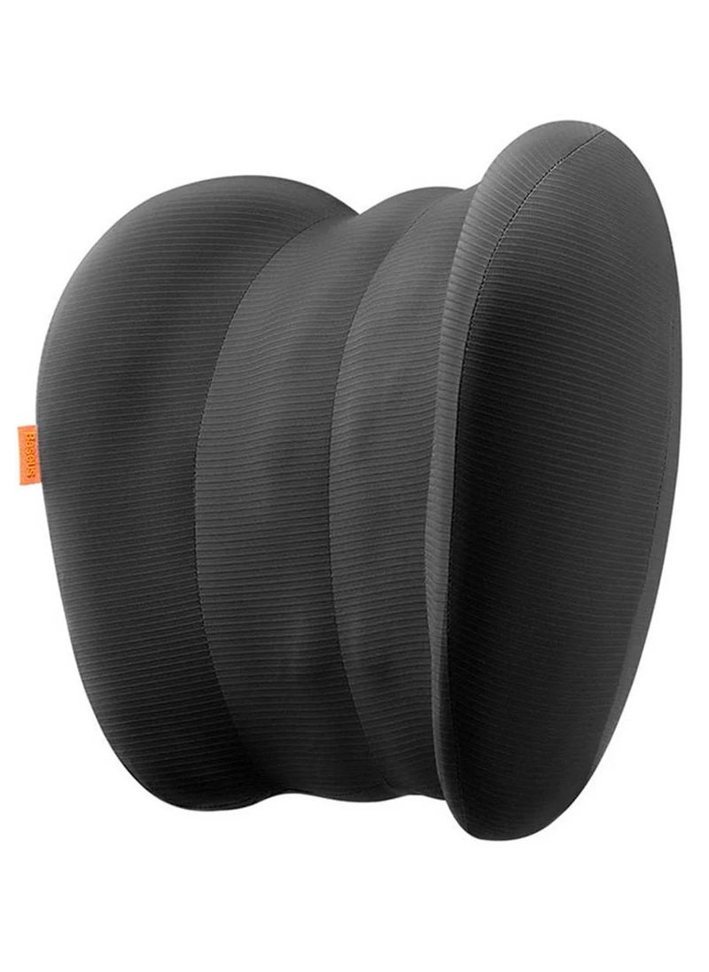 Baseus - Lumbar Support Pillow for Car, Memory Foam Lumbar Pain Relief Cushion - Comfortable Back Support for Driving, Office Chair, Wheelchair and Home Use - Comfortable and Breathable Back Cushion to Improve Correct Posture and Relieve Back Strain and Pain While Sitting for Long Periods - Black - Image 1