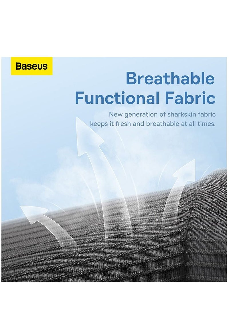 Baseus - Lumbar Support Pillow for Car, Memory Foam Lumbar Pain Relief Cushion - Comfortable Back Support for Driving, Office Chair, Wheelchair and Home Use - Comfortable and Breathable Back Cushion to Improve Correct Posture and Relieve Back Strain and Pain While Sitting for Long Periods - Black - Image 1