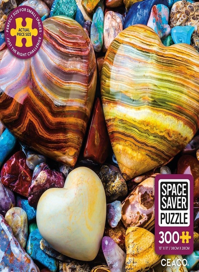 Ceaco - Heart Stones - 300 Piece Jigsaw Space Saver Puzzle - Puzzles for Smaller Spaces and Surfaces - Image 3