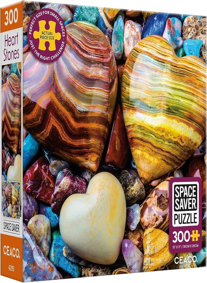 Ceaco - Heart Stones - 300 Piece Jigsaw Space Saver Puzzle - Puzzles for Smaller Spaces and Surfaces - Image 1