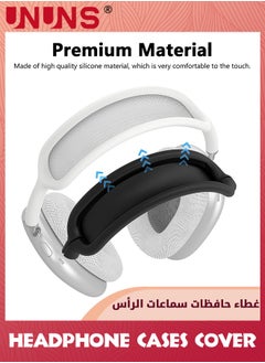 UNUNS 3 In1 Silicone Case Cover For AirPods Max Headphones,Anti-Scratch Ear Pad Case Cover/Ear Cups Cover/Headband Cover For AirPods Max,Accessories Soft Silicone Skin Headphones Protector,Black  - Image 5