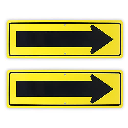 Enjoyist 2-Pack Large Arrow Symbol Sign,for Indoor or Outdoor Use，18"x 6" .04" Aluminum Reflective Sign Rust Free Aluminum-UV Protected and Weatherproof - Image 5