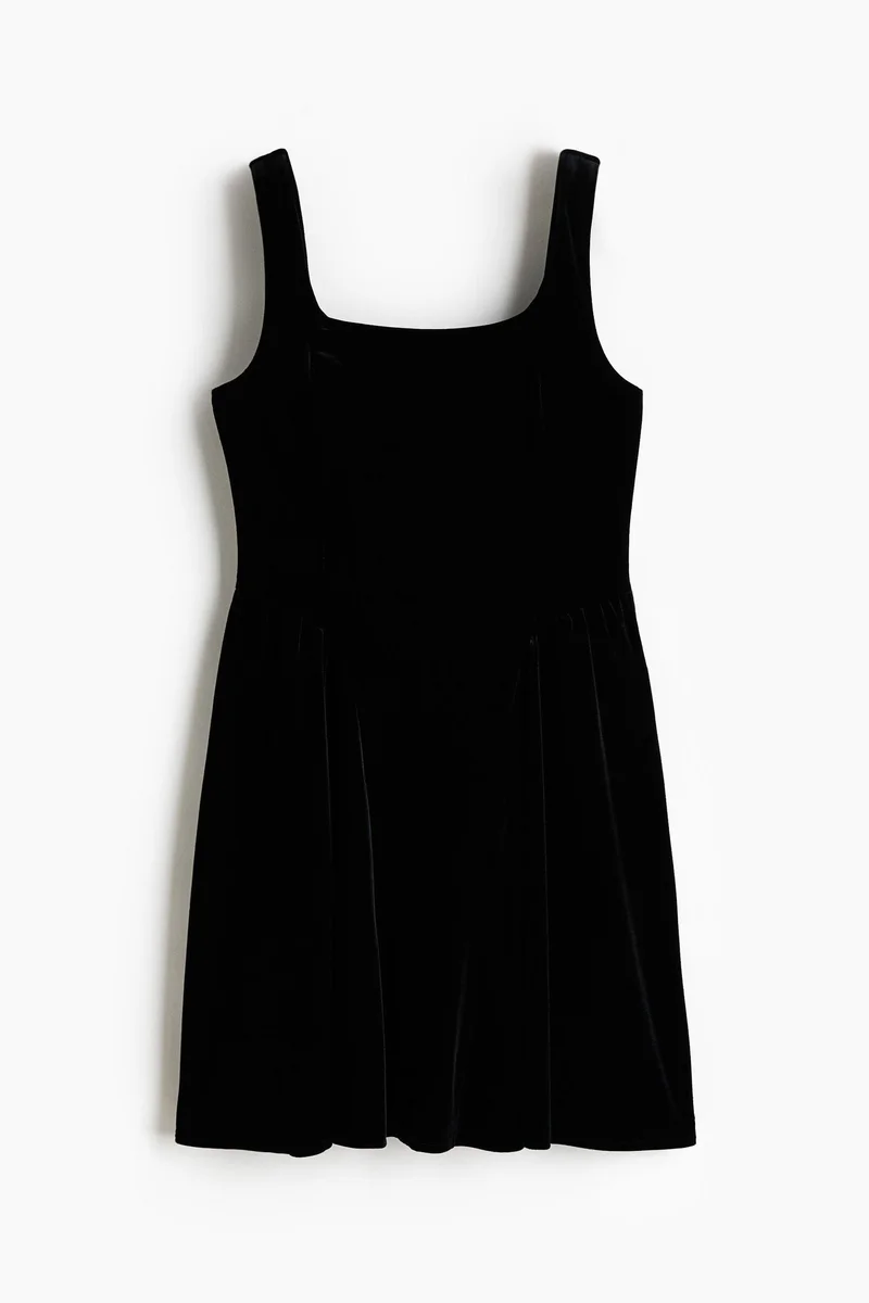 H&M Sleeveless velour dress