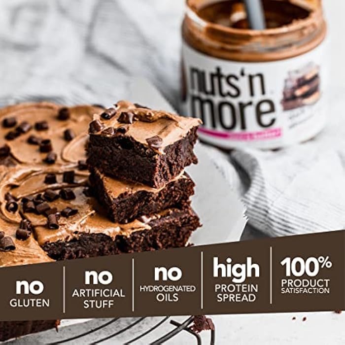 nuts'n more Nuts ‘N More Dark Chocolate Almond Butter Spread, All Natural Keto Snack, Low Carb, Low Sugar, Gluten Free, Non-GMO, High Protein Flavored Nut Butter (15oz Jar) - Image 4