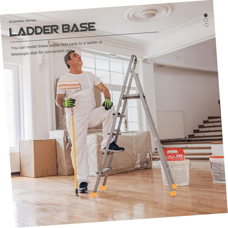 4 Pcs Non Slip Ladder Feet Covers Pads Stop Mat Leg Leveler For Stairs - Image 3