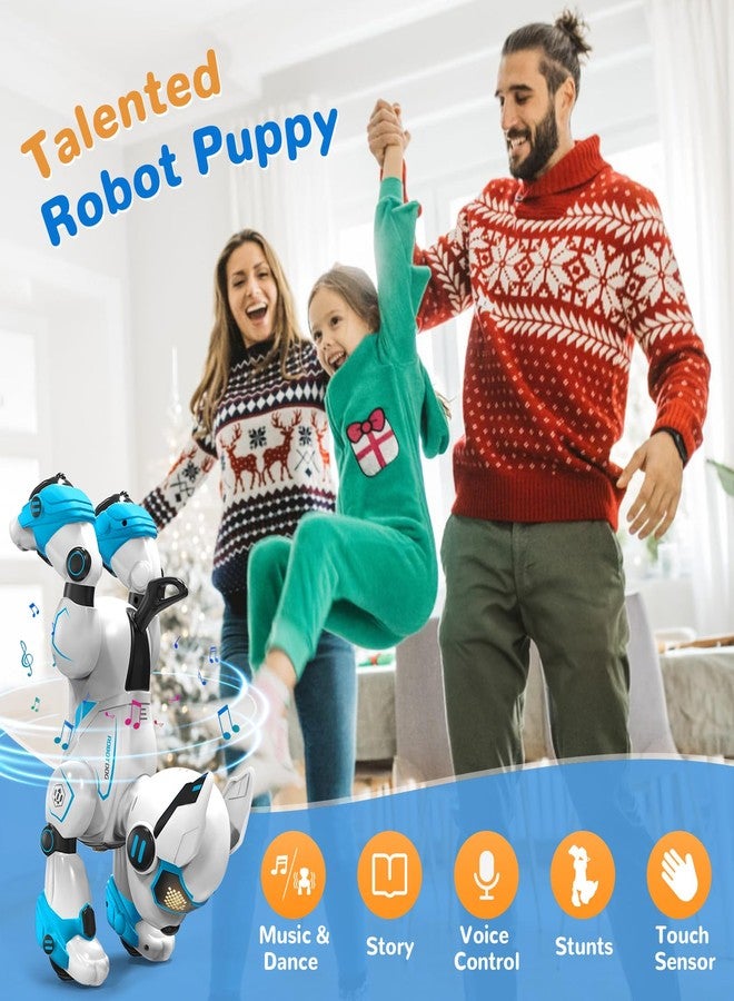 okk Robot Dog for Kids, Remote Control Dog and Touch Voice Interactive, Programmable Robot with lmitation Show, Sing Dance Electronic Pet, Smart Gesture Sensing Puppy Gift for Boys Girls - Image 2