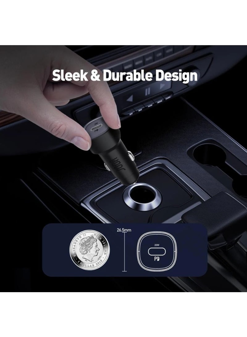 جودا شاحن سيارة JODA بقوة 20 واط بمنفذ تايب سي - اسود - Image 3