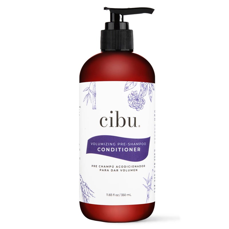 CIBU Volumizing Pre-Shampoo Conditioner - Volume Conditioner for Fine Hair - Anti Breakage - Nutrient Rich Ginseng Soy Protein Bamboo - 11.83oz - Image 1