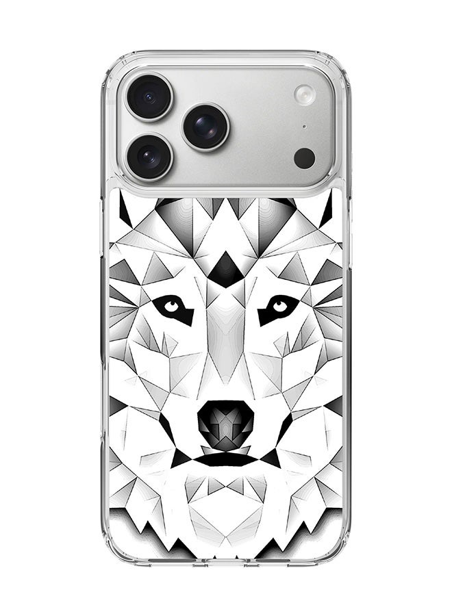 Classic Clear MagSafe Case for iPhone 17 Pro Max , Hybrid Soft Case Flexible Edges Anti Drop TPU PC Gel Thin Transparent Cover [ Designed for iPhone 17 Pro Max ] - Poly Wolf