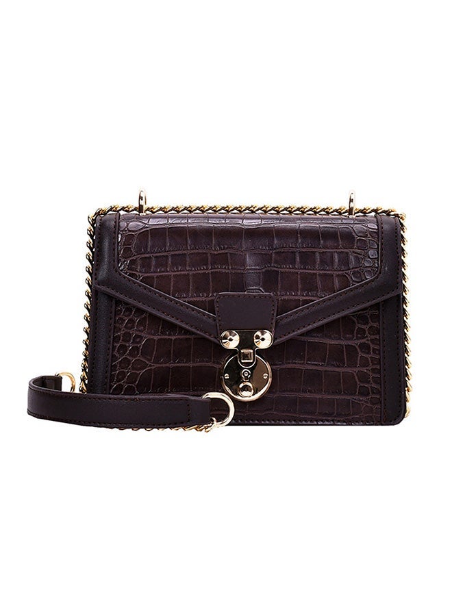 4 Piece Snake Pattern Composite Bag Set Grey/Brown - Image 1
