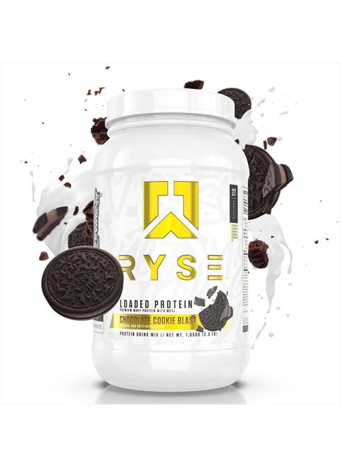 Loaded Protein Powder | 25g Whey Protein Isolate & Concentrate | with Prebiotic Fiber & MCTs | Low Carbs & Low Sugar | 27 Servings (Chocolate Cookie Blast)