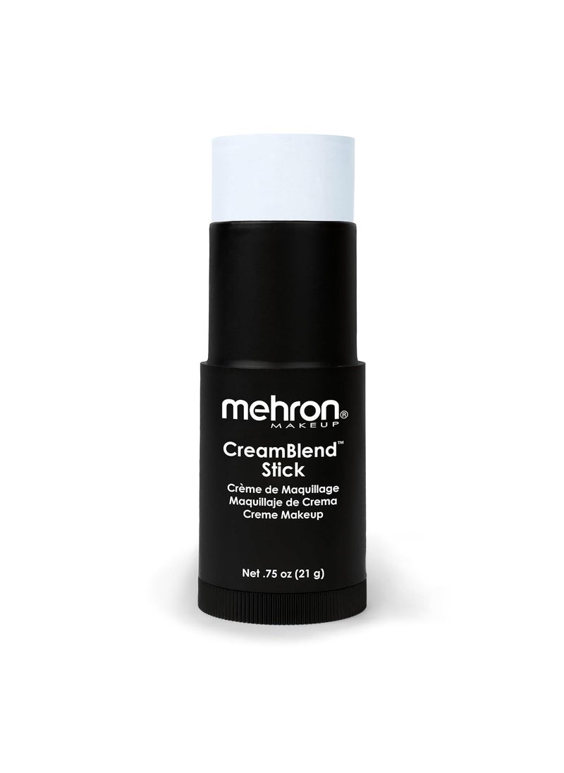 mehron - Mehron Makeup CreamBlend Stick | Face Paint, Body Paint, & Foundation Cream Makeup | Perfect for Halloween .75 oz (21 g) (Moonlight White) - Image 1