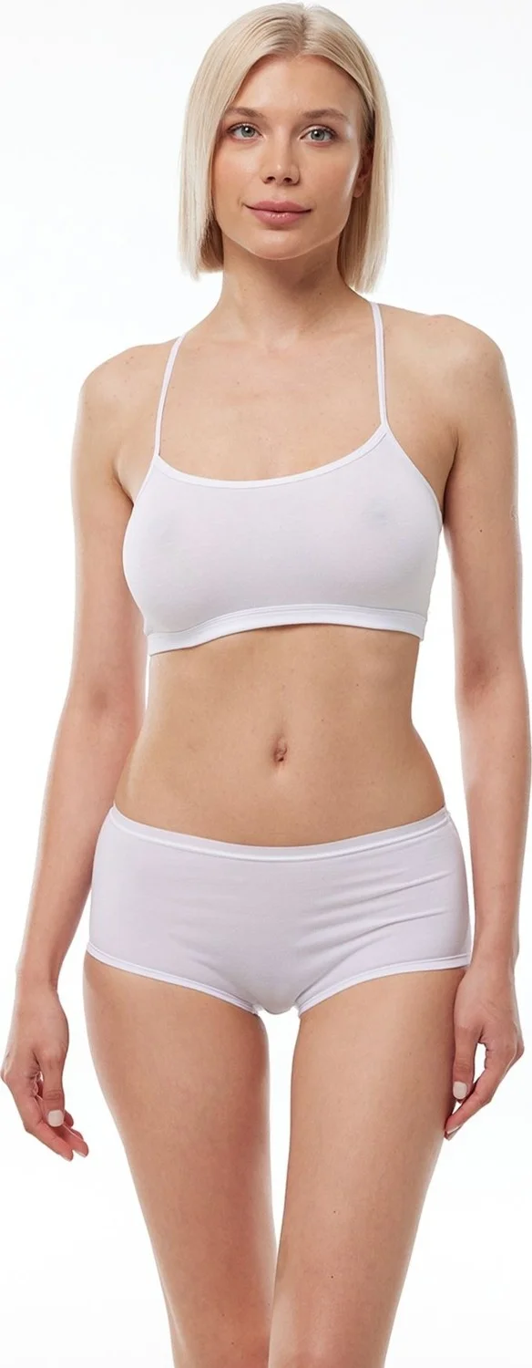 Malabadi Women's White 6-Pack Wide-Edged Non-Trace Modal Panties 1906