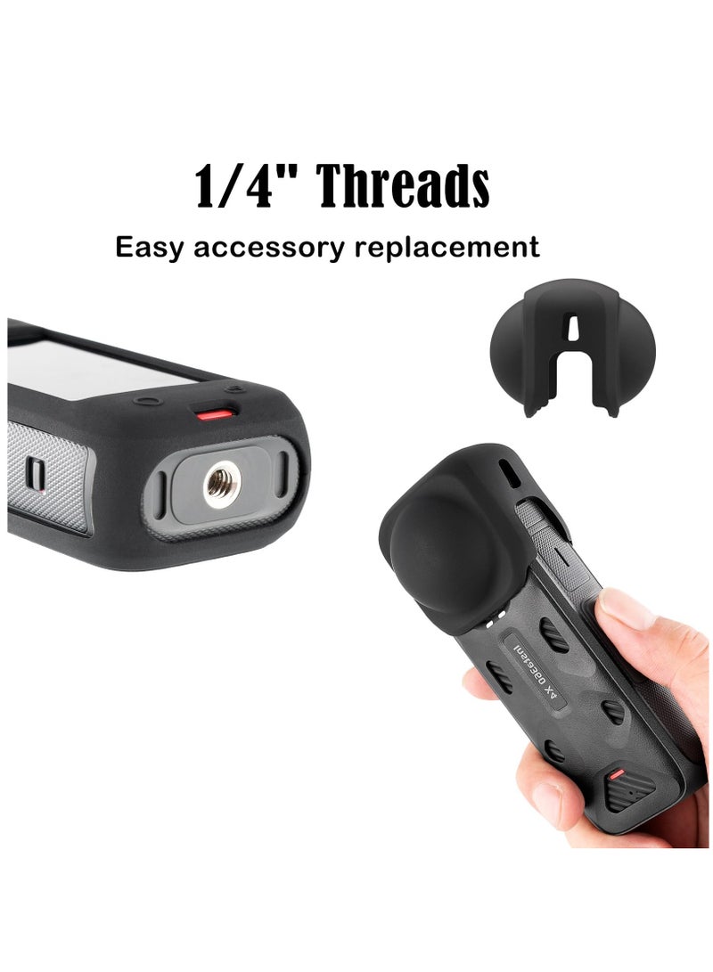 Silicone Protective Case and Lens Cap for Insta360 X4 - Complete Camera Protection Kit for Insta360 X4 Action Camera Accessories - Image 2