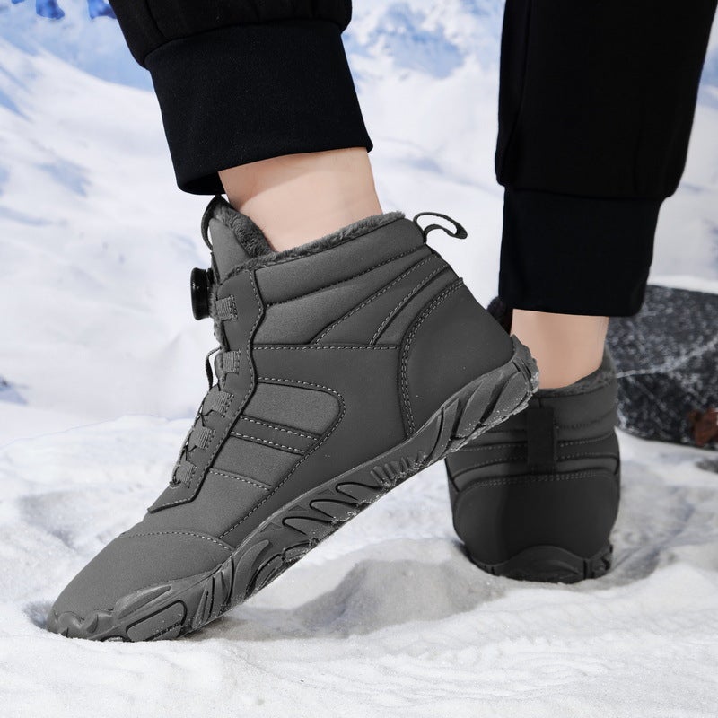 New Winter Five-Finger Snow Boots, Warm And Non-Slip, Outdoor Hiking Shoes, Water-Repellent, High-Heeled, Heat-Retaining Design - Image 3