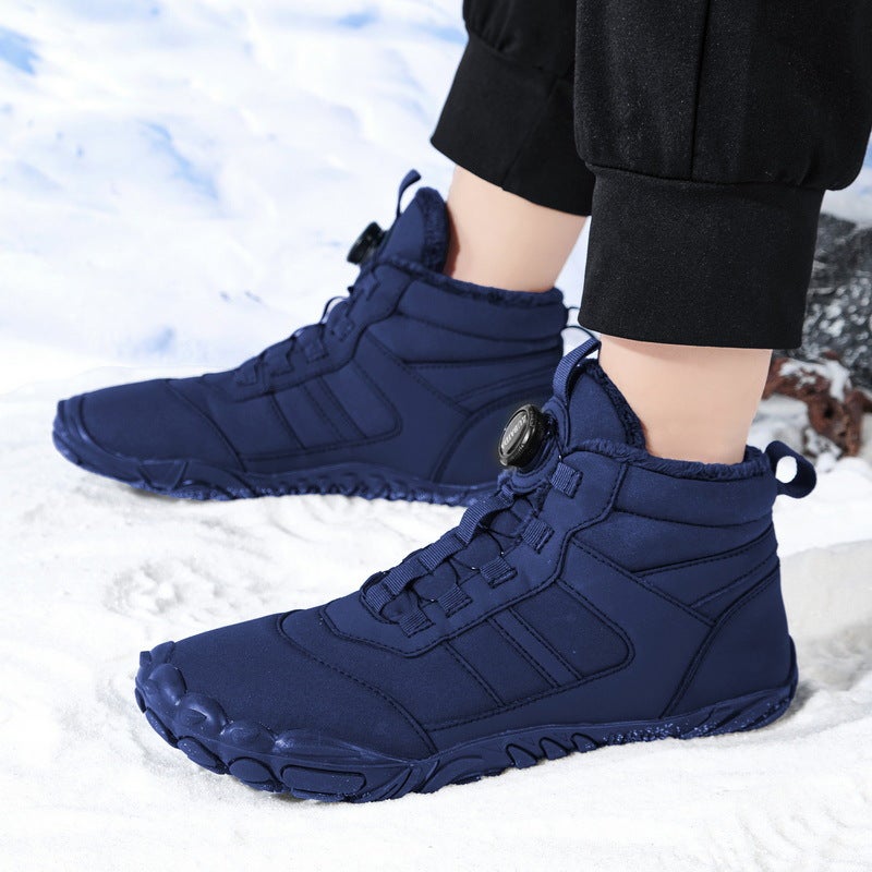 New Winter Five-Finger Snow Boots, Warm And Non-Slip, Outdoor Hiking Shoes, Water-Repellent, High-Heeled, Heat-Retaining Design - Image 4