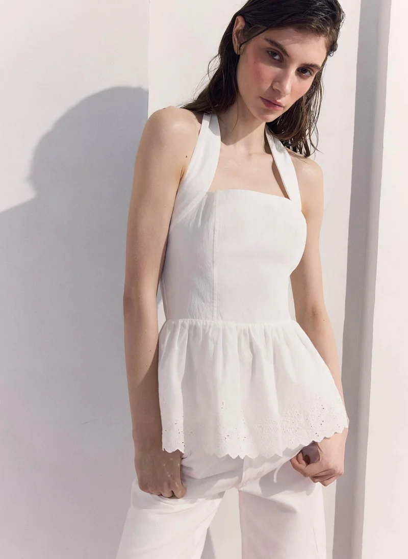 Top with ribbons and peplum
