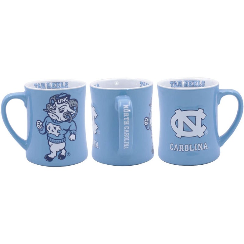 RFSJ North Carolina Tar Heels Ceramic 16oz Relief 3D Mug Blue