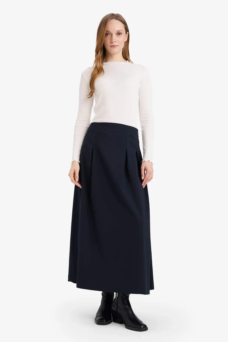 ديفاكتو Ribbed Ribbed Basic T-Shirt