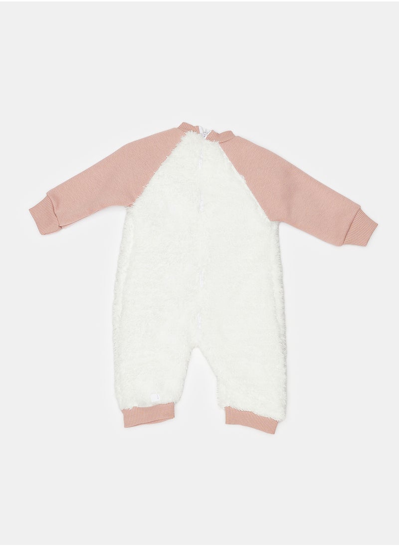 Berceau - Baby Cotton Fur Playsuit full sleeves - Image 1