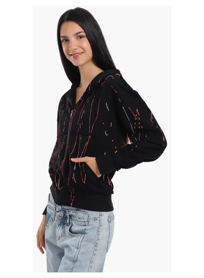 Carina Lounge Jacket with Abstract Streaks - Image 3
