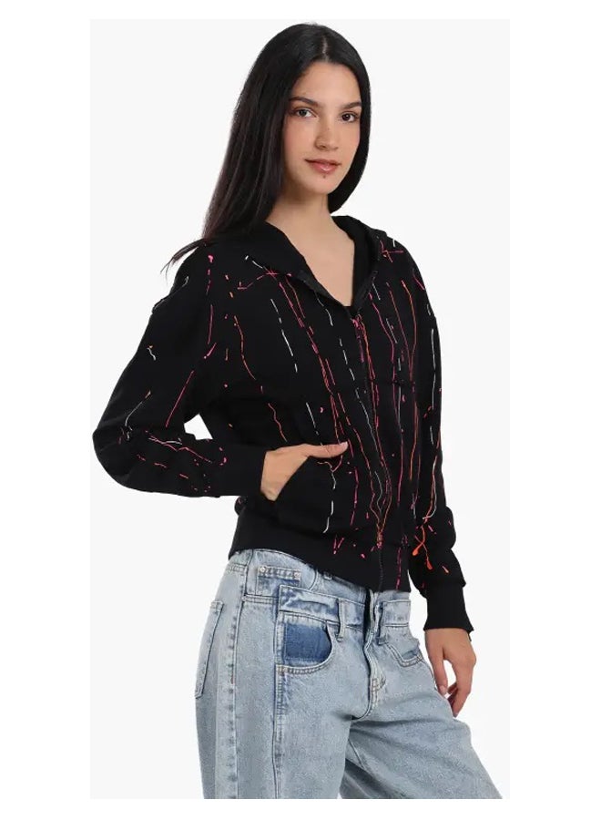 Carina Lounge Jacket with Abstract Streaks - Image 4