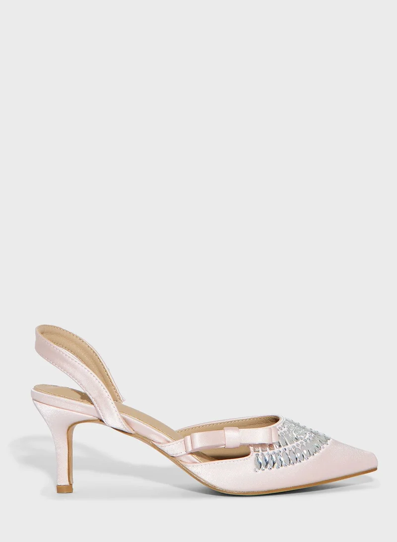 Ella Limited Edition Satin Diamante  Pump
