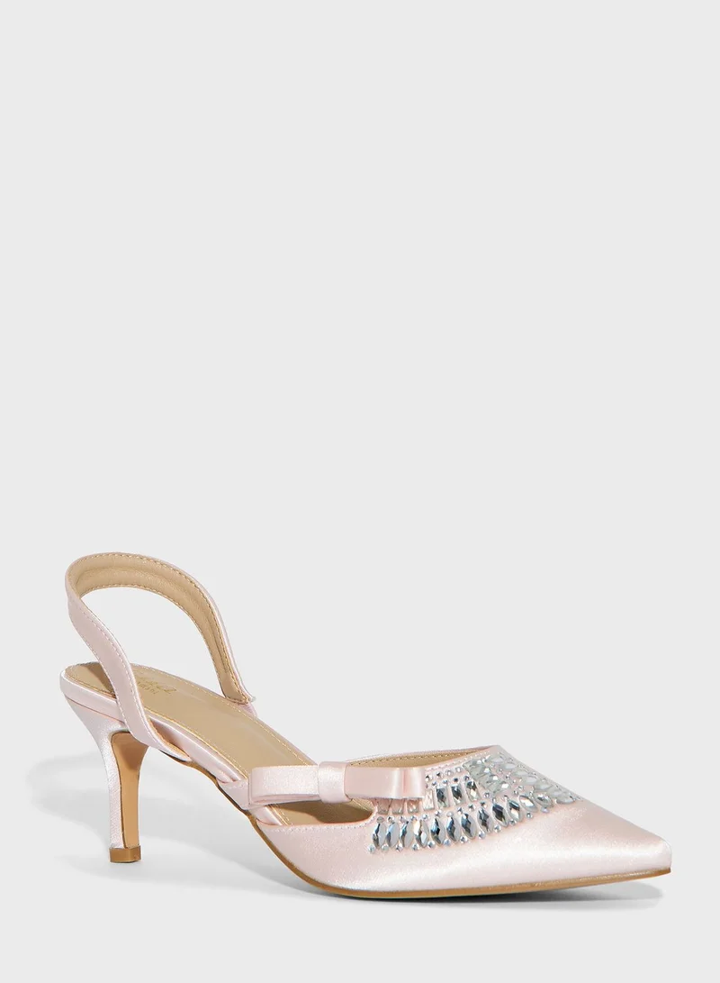 Ella Limited Edition Satin Diamante  Pump